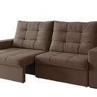 Sofá Tulum 2,00m Assento Retrátil/reclinável Suede Marrom - X