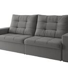 Sofá Tulum 2,30m Assento Retrátil/reclinável Suede Cinza - Xf