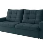 Sofá Tulum 2,30m Assento Retrátil/reclinável Suede Petroleo -