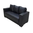 Sofá Turim 3 Lugares Courino Preto