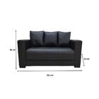 Sofá Turim 3 Lugares Courino Preto