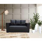 Sofá Turim 3 Lugares Courino Preto