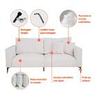 Sofá Unne 2 Lugares Com Molas Ensacadas Bouclé Off White 170