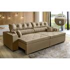 Sofá Usb, 3 Lugares Retrátil 2,12 M, Tecnologia Castor