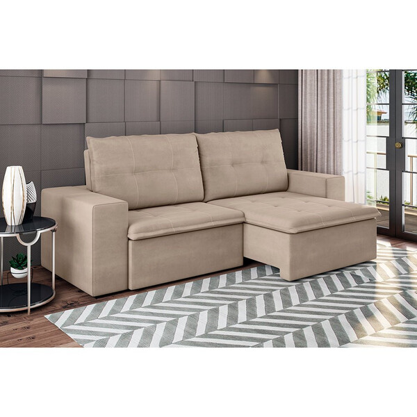 Sofá Valência 2,50 Retrátil E Reclinável 4 Lugares Disa Móveis