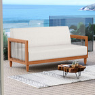 Sofá Varanda Samoa Madeira Maciça 02 Lugares Com Cordas Náuti