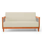 Sofá Varanda Samoa Madeira Maciça 02 Lugares Com Cordas Náuti