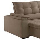 Sofá Veludo 2 Lugares Retrátil E Reclinável 200cm Malibu Bege