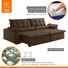 Sofá Veludo 2 Lugares Retrátil E Reclinável 200cm Malibu Marr