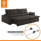 Sofá Veludo 3 Lugares Retrátil E Reclinável 220cm Malibu Graf