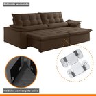 Sofá Veludo 3 Lugares Retrátil E Reclinável 220cm Malibu Marr