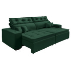 Sofá Veneza Retratil E Reclinavel 2,02 Mts Suede Verde Caroli
