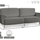 Sofá Vênus 200 Cm Veludo Marrom