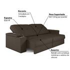 Sofá Vermont Plus 296 Cm Com 2 Lugares - Chocolate