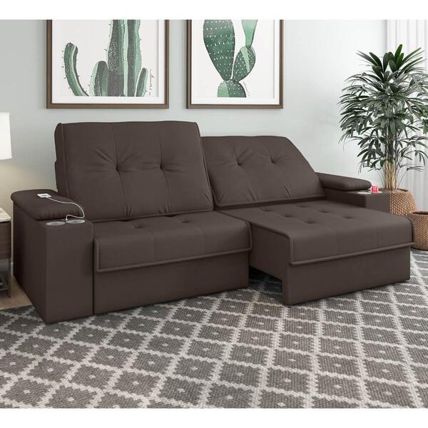 Sofá Vermont Plus 296 Cm Com 2 Lugares - Chocolate