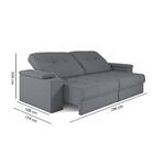 Sofá Vermont Plus 296 Cm Com 2 Lugares - Cinza