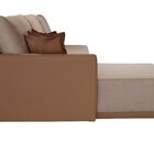 Sofá Versalhes Com Chaise 320cm Com Detalhes Em Courino Bege