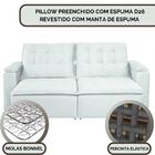 Sofá Verve Retrátil E Reclinável 2,00 M Veludo Cinza Aliber