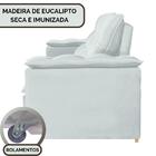 Sofá Verve Retrátil E Reclinável 2,00 M Veludo Cinza Aliber