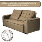 Sofá Verve Retrátil E Reclinável 2,00 M Veludo Prata Aliber