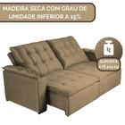 Sofá Verve Retrátil E Reclinável 2,00 M Veludo Prata Aliber