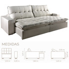 Sofá Victory Com 4 Lugares 250cm Assento Retrátil Com Pillow