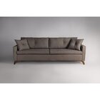 Sofá Viena 1,90m Tecido Veludo Pés Imbuia Marrom