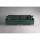Sofá Viena 2,50m Tecido Veludo Pés Mel Verde