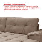 Sofá Viena 3 Lugares Com Chaise E Canto Suede Premium  Chocol