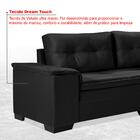 Sofá Viena 3 Lugares Com Chaise E Canto Suede Premium Preto