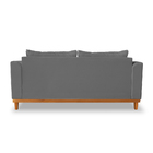 Sofá Viena 3 Lugares Para Sala De Estar Suede Grafite - Madei