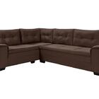 Sofá Viena Canto Suede  Fixo Pés Madeira Premium Império Marr