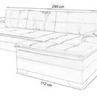 Sofá Viena Chaise Suede Fixo Pés Madeira Living Império Areia