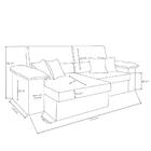 Sofá Vili Retrátil 3 Lugares Suede Rosa Claro 215cm Rosa