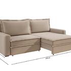 Sofá Vira Cama Veronica 2,10m Retrátil/reclinável Bipartido S