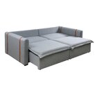 Sofá Vitória 2,04m Sem Caixa, Retrátil E Reclinável Cinza