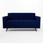 Sofá Vitrola 3 Lugares Suede  Azul