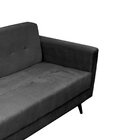 Sofá Vitrola 3 Lugares Suede  Cinza