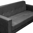 Sofá Vitrola 3 Lugares Suede  Cinza