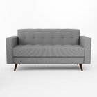 Sofá Vitrola 3 Lugares Suede  Cinza