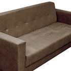 Sofá Vitrola 3 Lugares Suede  Tabaco