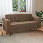 Sofá Vitrola 3 Lugares Suede  Tabaco