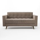 Sofá Vitrola 3 Lugares Suede  Tabaco