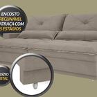 Sofá Vogue 2,00m Retrátil E Reclinável Velosuede Bege - Netso