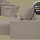 Sofá Vogue 2,00m Retrátil E Reclinável Velosuede Bege - Netso