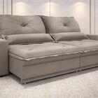 Sofá Vogue 2,00m Retrátil E Reclinável Velosuede Bege - Netso