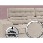 Sofá Vulcano 2,30m Assento Retrátil E Reclinável Velosuede Ar