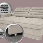 Sofá Vulcano 2,30m Assento Retrátil E Reclinável Velosuede Ar