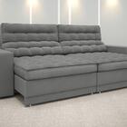 Sofá Vulcano 2,30m Assento Retrátil E Reclinável Velosuede Gr