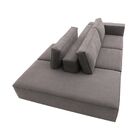 Sofá Way Modulado 280cm Lona Cinza - Gran Belo